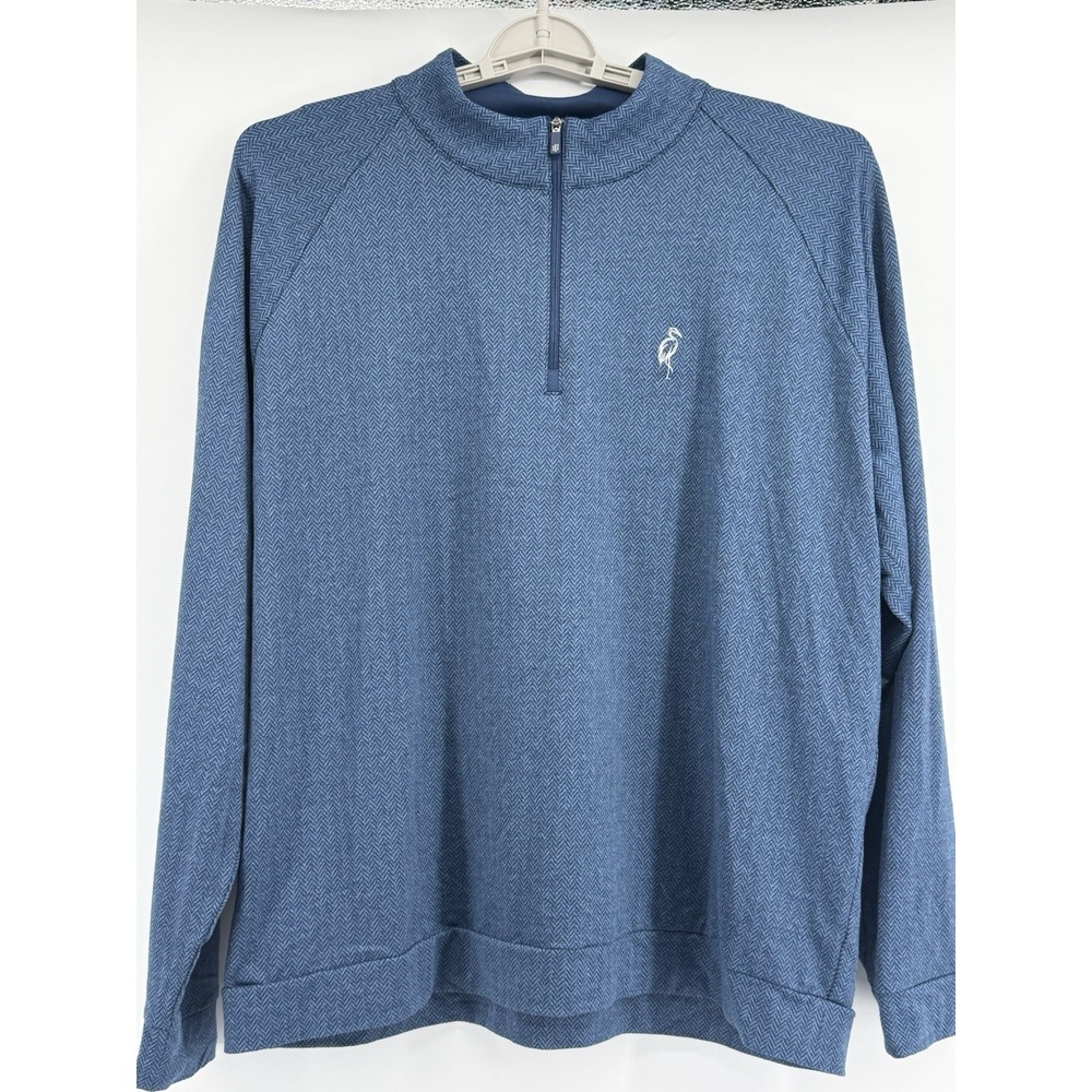 Men's Blue Quarter-Zip Sweater Pullover